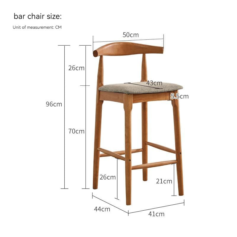 كرسي بار بتصميم خشبي فاخر